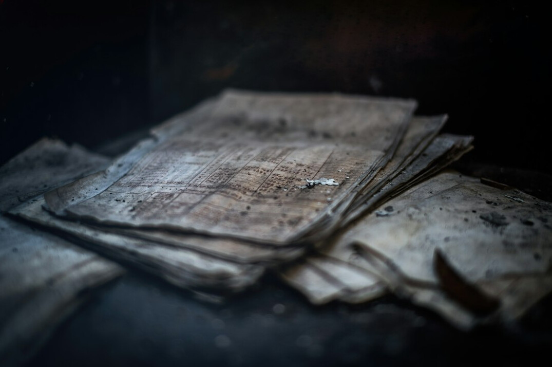 archivist working with documents